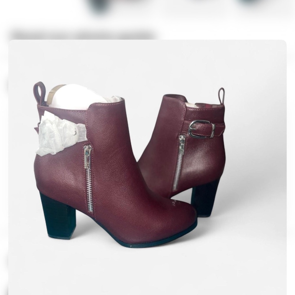 Elegant Burgundy Ankle Boots